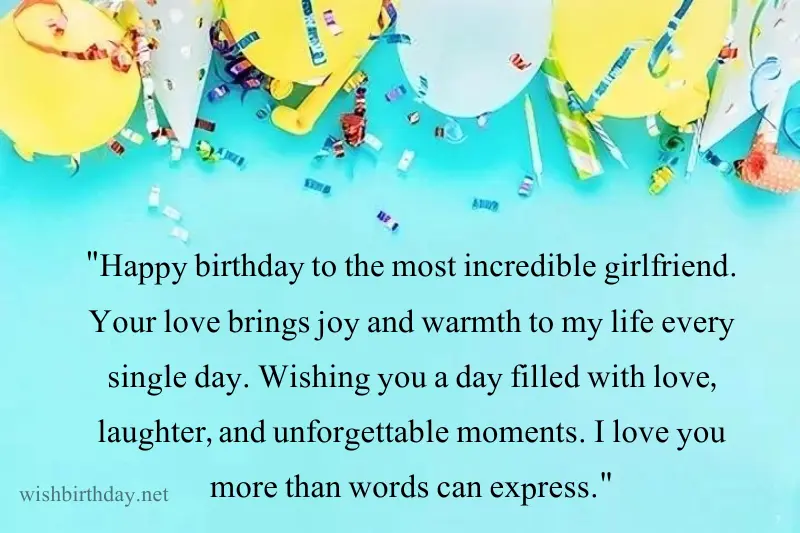 beautiful birthday card for girlfriend in english