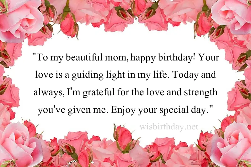beautiful birthday wishing card for mom from daughter