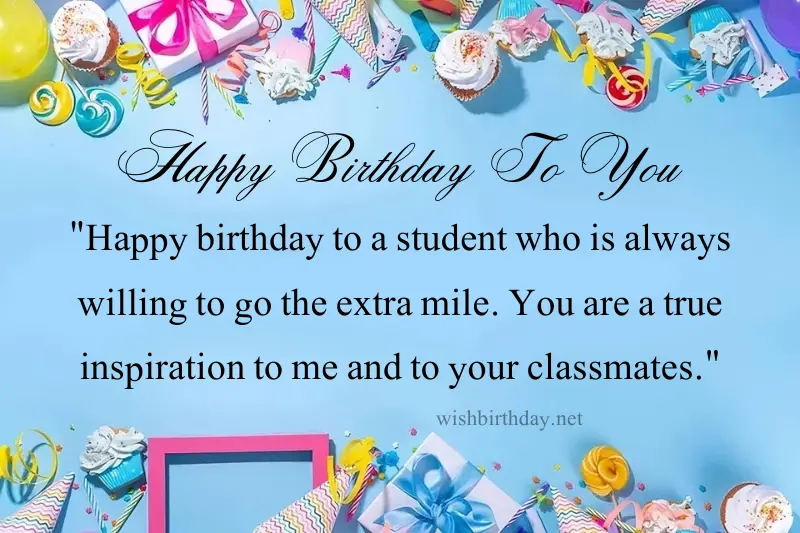 birthday messages for students in english