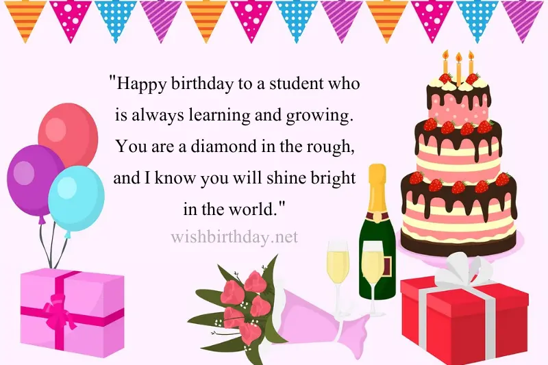 birthday quotes for students in english