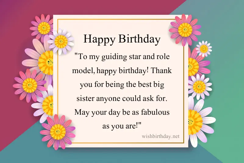 birthday wish for big sister in english