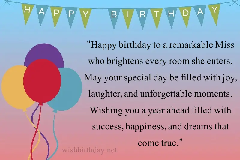 birthday wishes for miss