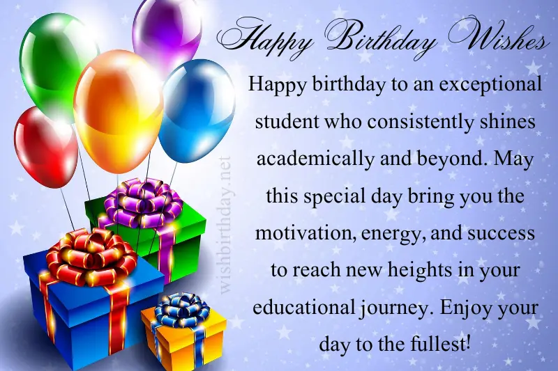 birthday wishes for student