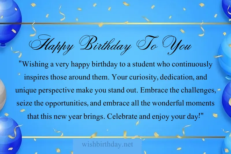 happy birthday card for students from teachers