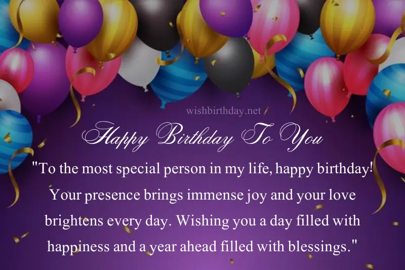 happy birthday quotes for special person in english