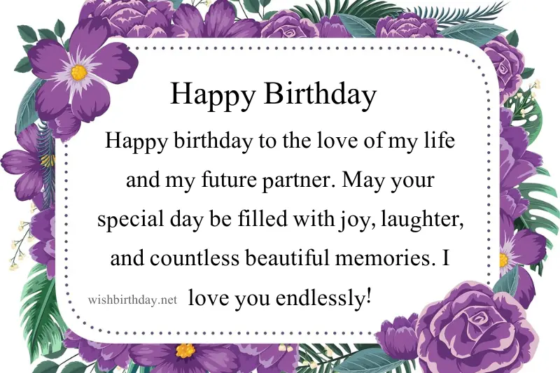 happy birthday wish for fiance