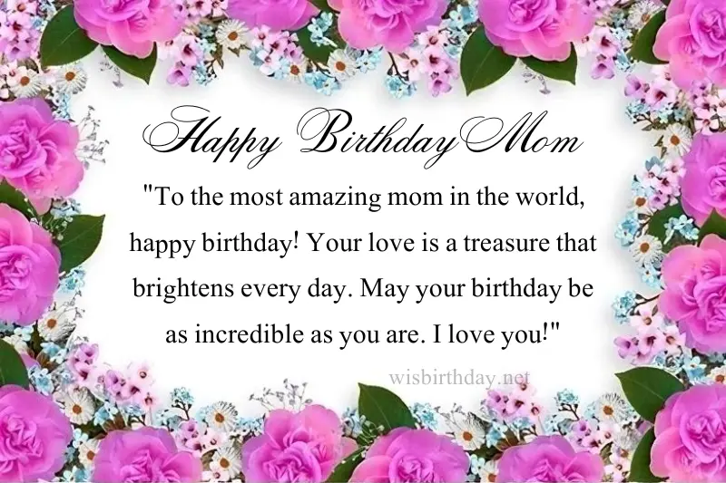 happy birthday wishing card for mom from daughter