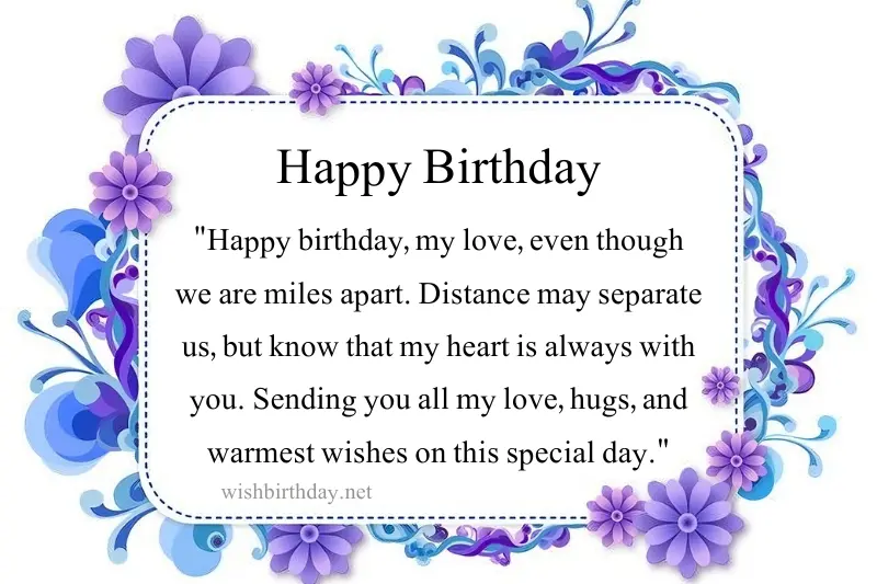 long distance birthday wish for girfriend