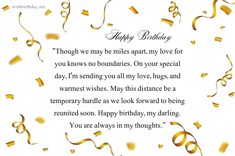 long distance birthday wish for girlfriend