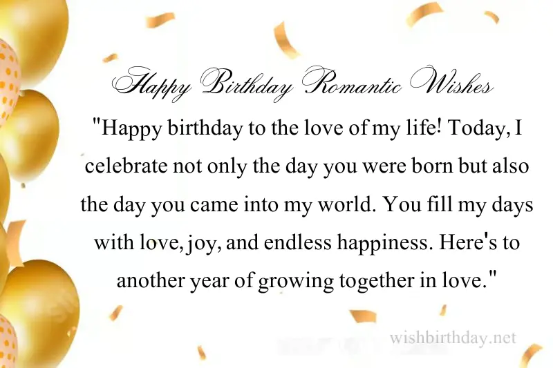 romantic birthday wishes