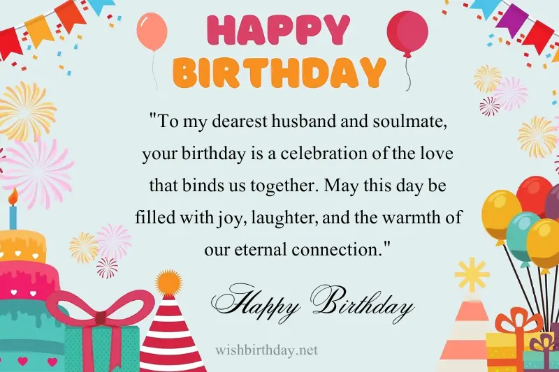 romantic soulmate birthday wishes for husband in english