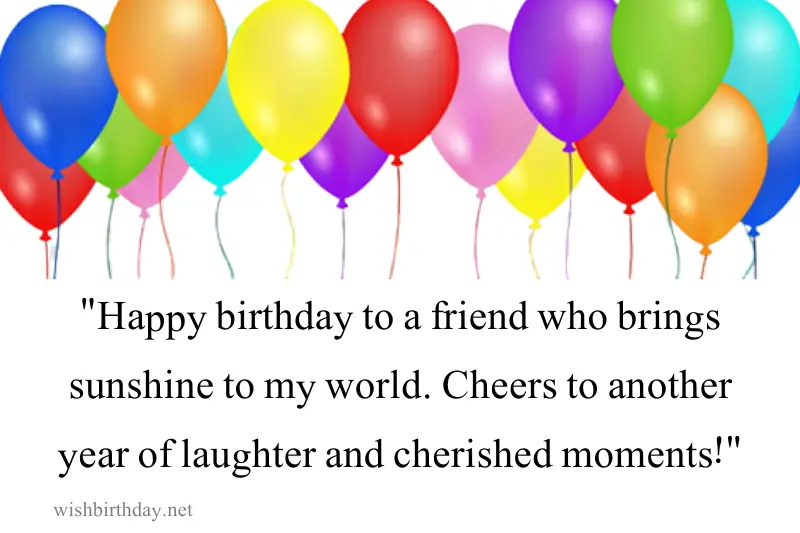 short birthday quote for friend in english