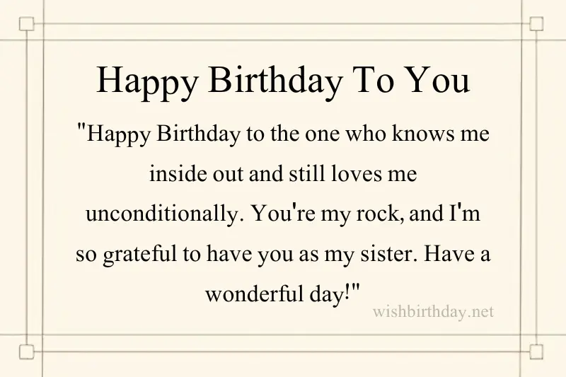 short birthday wish for sister