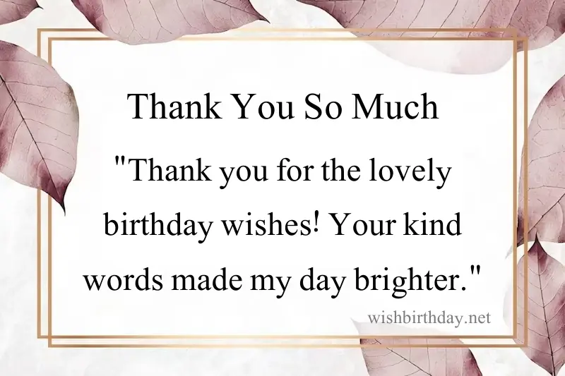 short thank you messages for birthday wishes in english