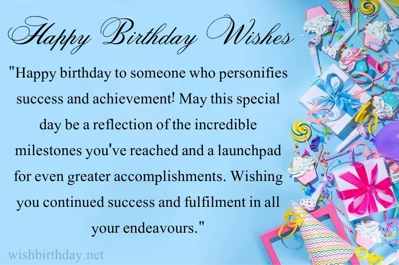 successful birthday wishes