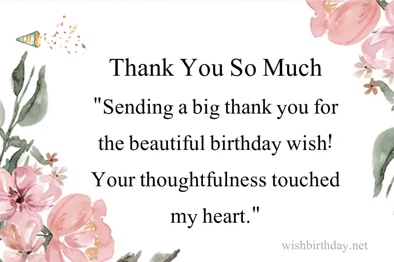 thank you card on birthday wishes