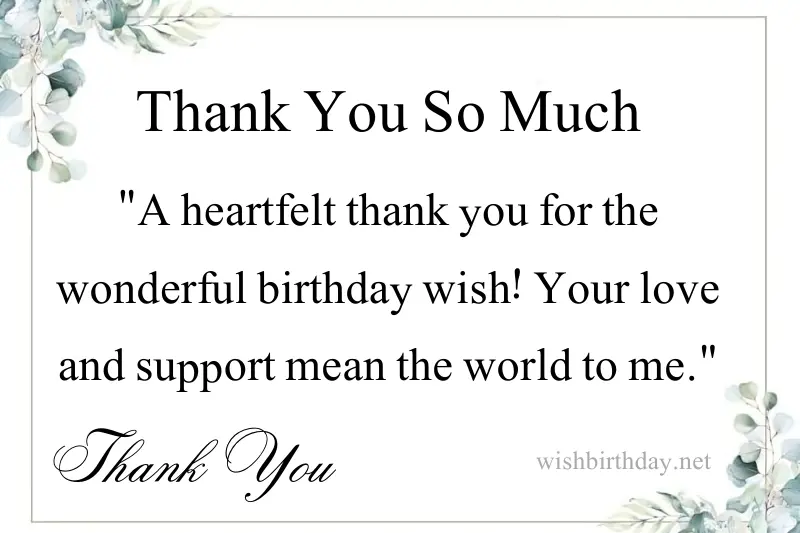thank you greetings card for birthday wishes