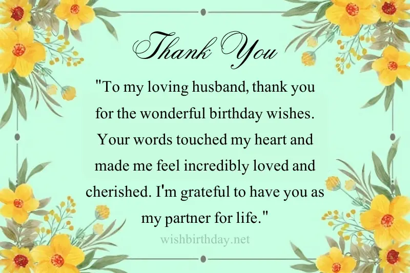 thank you message for birthday wish to husband