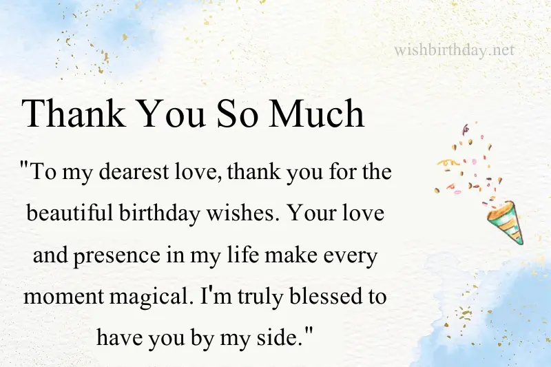 thank you message for birthday wishes to lover