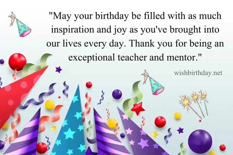 birthday wish quotes for teacher in english