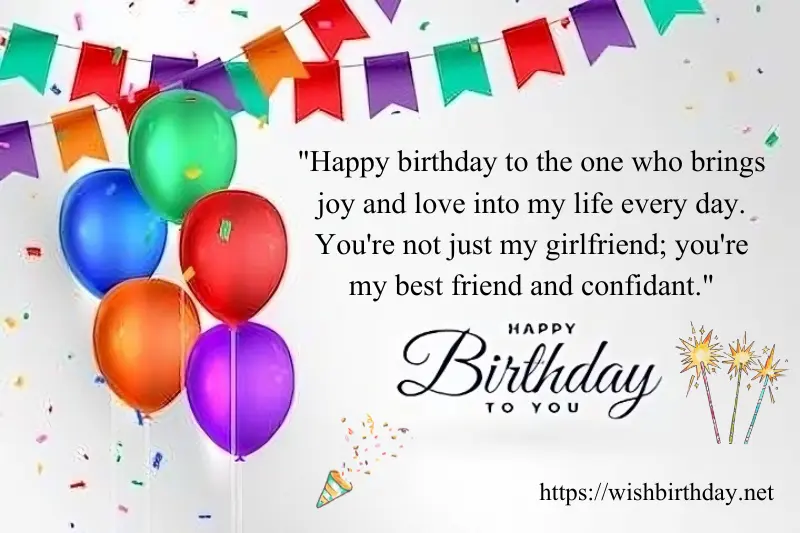 birthday wishes for girlfriend quote in english