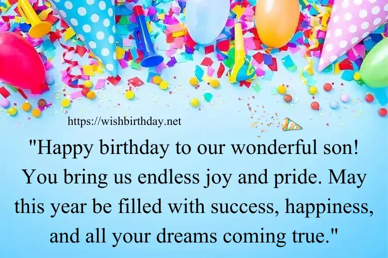 birthday wishes quote for son in english