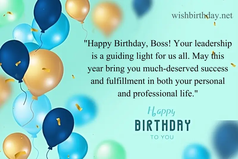 happy birthday message for boss in english
