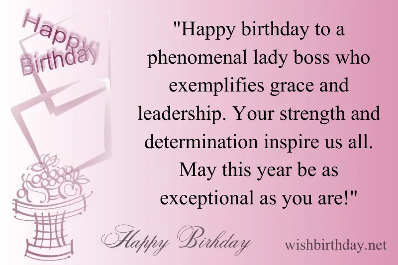 happy birthday wish for lady boss