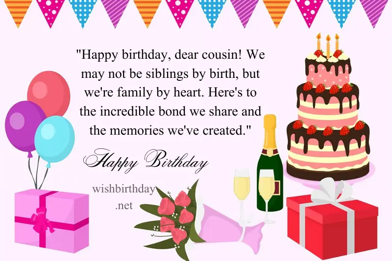 happy birthday wishing quote for cousin in english