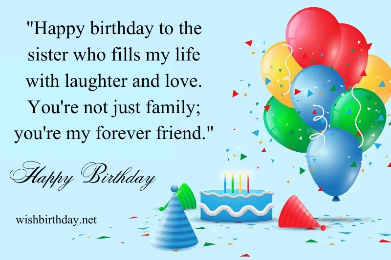 happy birthday wishing quote for sister in english