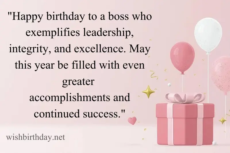professional birthday wish for boss