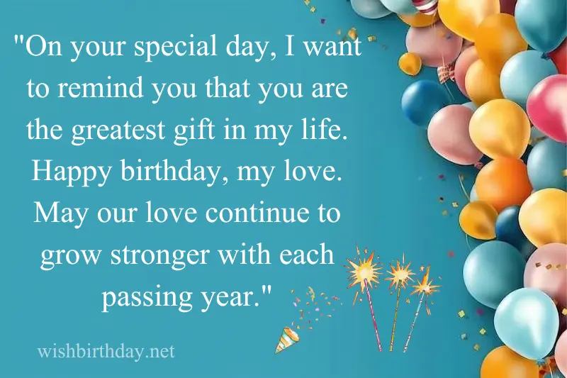 romantic birthday wish with quote