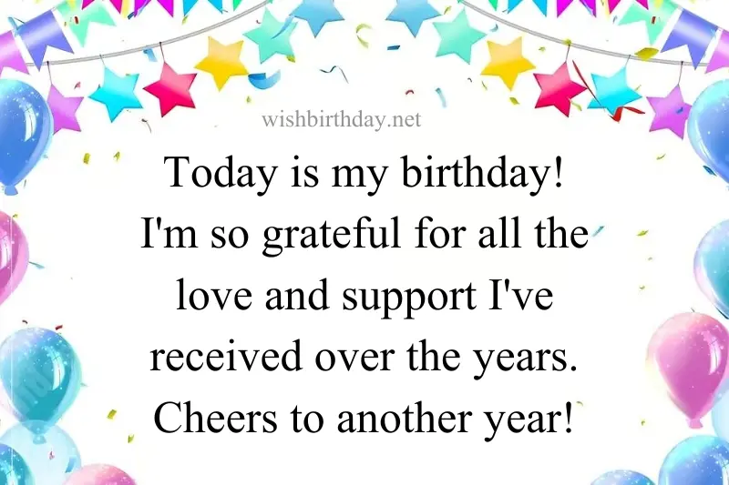 today my birthday quote in english