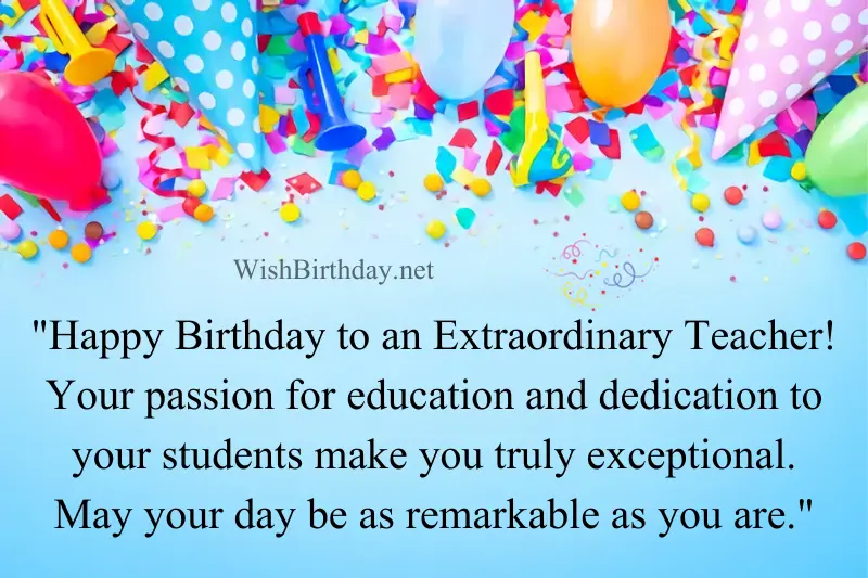 birthday greeting card for teacher