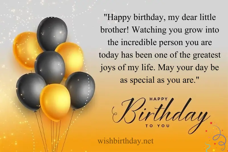 birthday wish for younger brother from elder sister