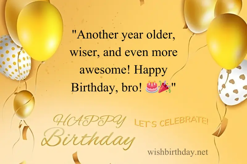caption for younger brother birthday in english