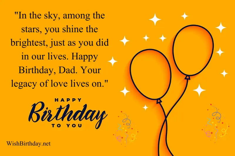 happy birthday dad in heaven quote in english