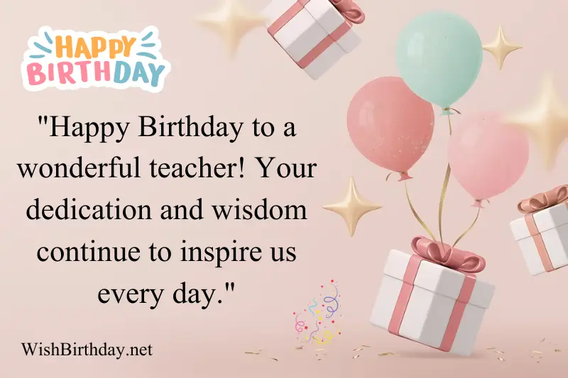 happy birthday greeting to teacher