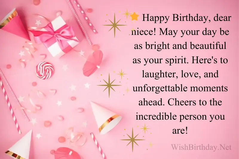 happy birthday wishing message card for niece
