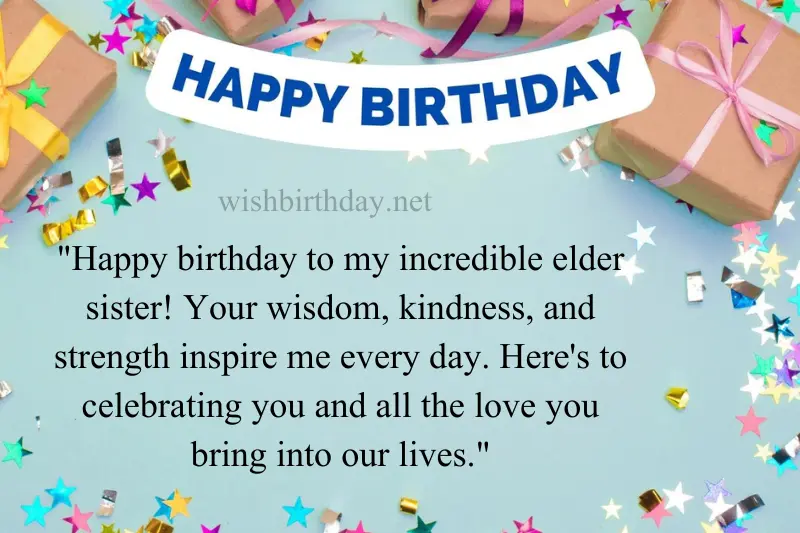 birthday message for elder sister