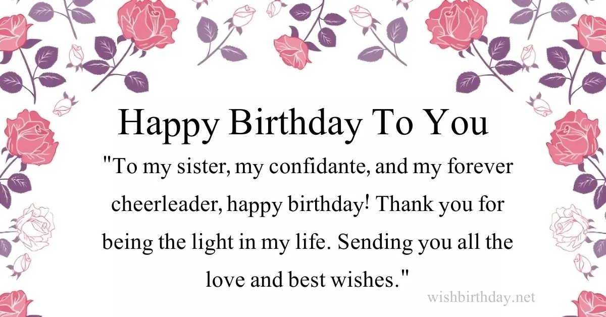 Happy Birthday Wishes For Loving Sister [2023] - Wish Birthday