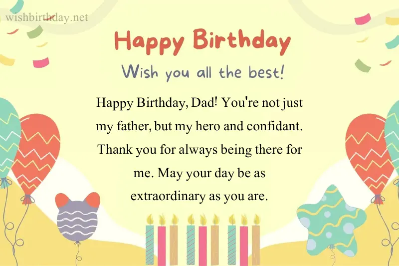 fathers birthday wishes from daughter in english
