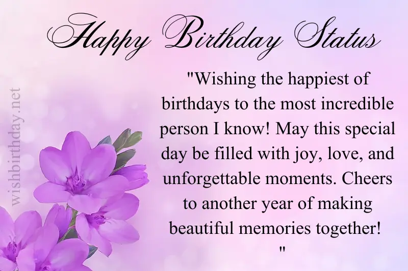 happy birthday wish status