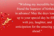 30+ Advance Happy Birthday Wishes For Best Friends [2024] - Wish Birthday