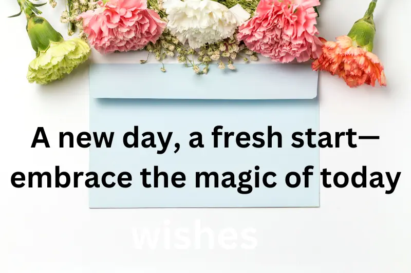 A new day, a fresh start—embrace the magic of today