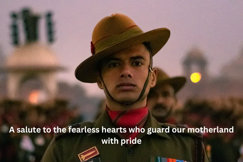 A salute to the fearless hearts who guard our motherland with pride
