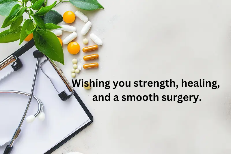Wishing you strength, healing, and a smooth surgery.